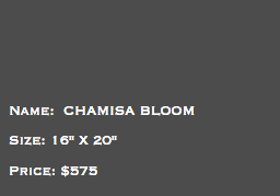 &nbsp;Name: CHAMISA BLOOM Size: 16" X 20" Price: $575